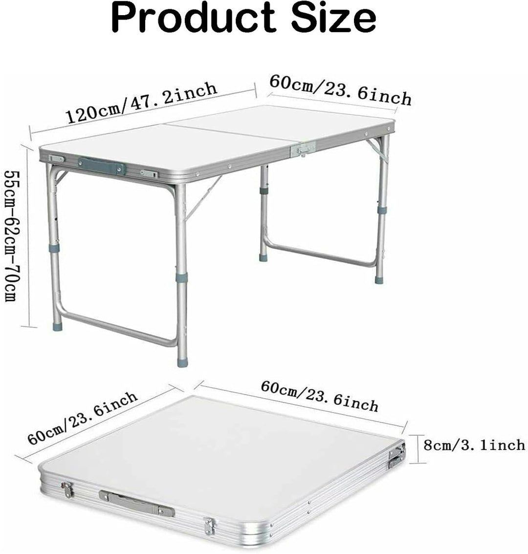 Heavy Duty Party Trestle Tisch 3.9ft/120cm justierbare Höhe Picknick Tisch Portable Outdoor Camping