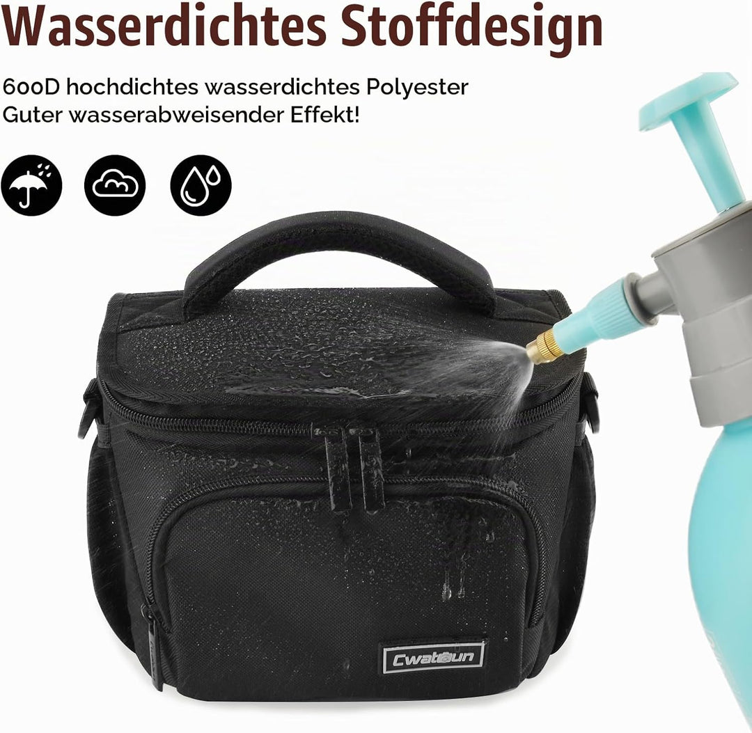 Cwatcun Kameratasche Spiegelreflex Kamera Tasche, wasserdichte Fototasche für Spiegelreflexkameras f