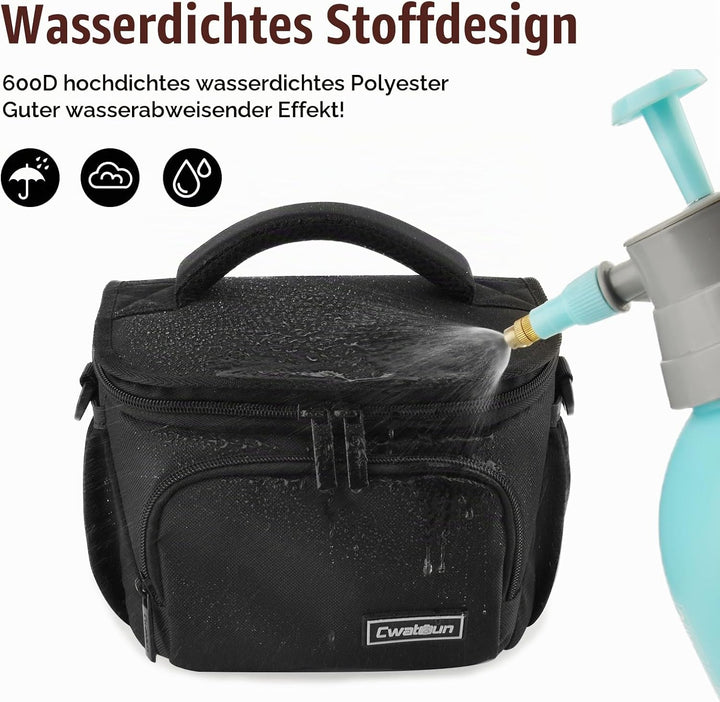 Cwatcun Kameratasche Spiegelreflex Kamera Tasche, wasserdichte Fototasche für Spiegelreflexkameras f