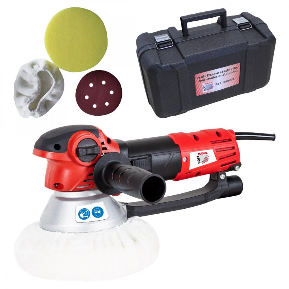 Holzmann EZS 150 PRO Exzenterschleifer Profi im Koffer, Poliermaschine