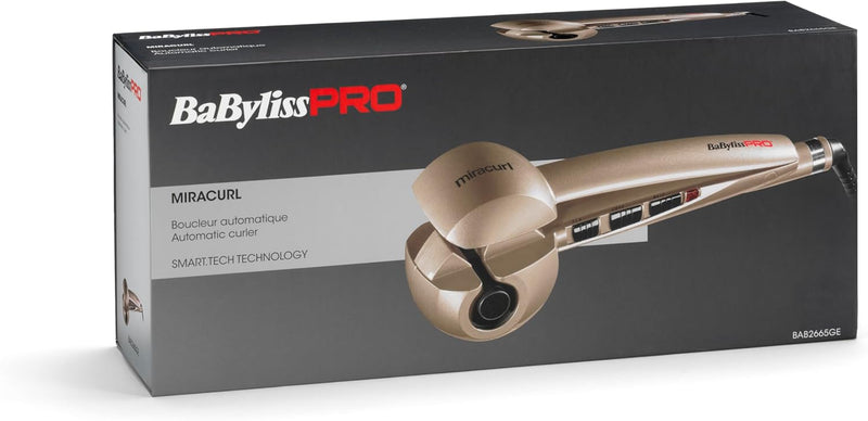 BaByliss PRO MiraCurl Light Bronze, Auto Curler, Automatischer Lockenstab, Keramikbeschichtung, BAB2