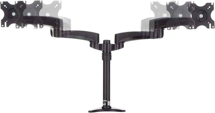 StarTech.com Dual Monitorhalterung mit verstellbaren Armen - Monitor Tischhalterung (12 bis 24") höh