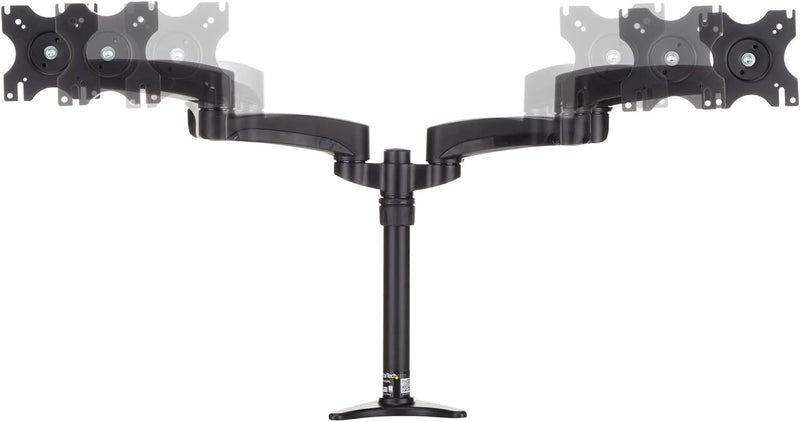 StarTech.com Dual Monitorhalterung mit verstellbaren Armen - Monitor Tischhalterung (12 bis 24") höh