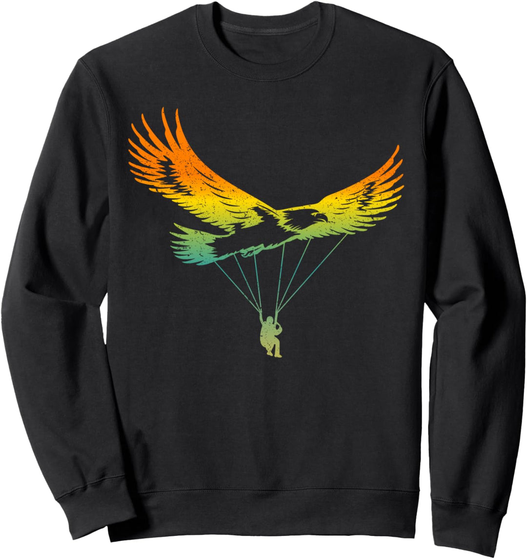 Eagle Gleitschirm Retro-Design Sweatshirt