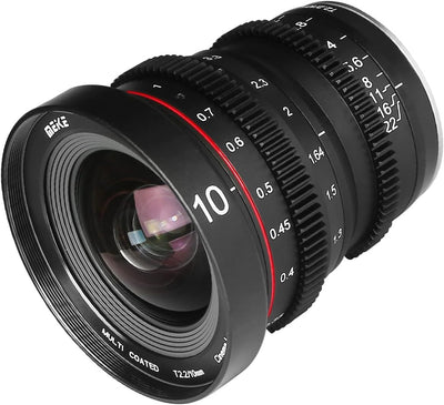 Meike 10mm T2.2 Grosse Blende Manueller Fokus Geringe Verzerrung APS-C S35-Format Mini Prime Cine-Ob