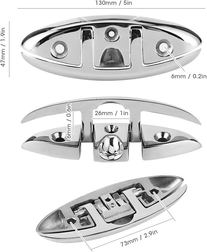 Anlegeklampen-Dock Stollen Für Boot Anlegeklampen Für Boote Edelstahl Boot Mooring Accessoires 5In F