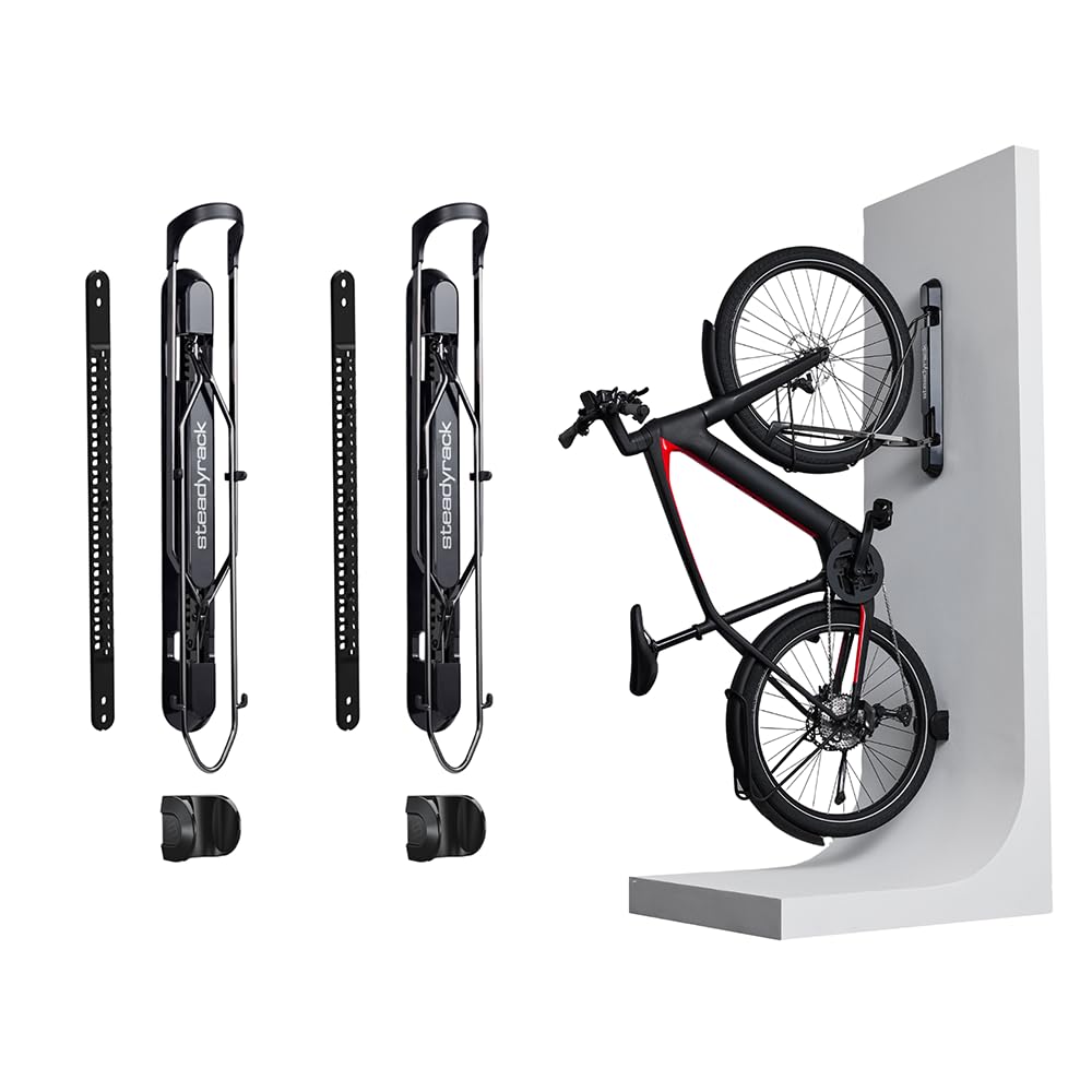 Steadyrack Fahrradhalterung – Schwenkbare Wandhalterung für Mountainbikes, Trägt 35 kg, Für 20"-29"