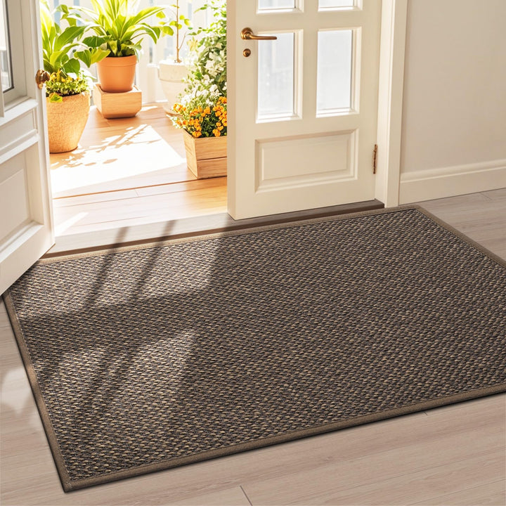 LEKEEPGO Fussmatte Innen 90 x 150 cm, rutschfest Fussmatte, waschbar Schmutzfangmatte, Dünn Türmatte