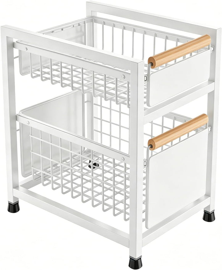 LANTUS Unterschrank für Spüle, ausziehbar, stapelbar, Regale für Schrank, Küche, Badezimmer, 39 x 24