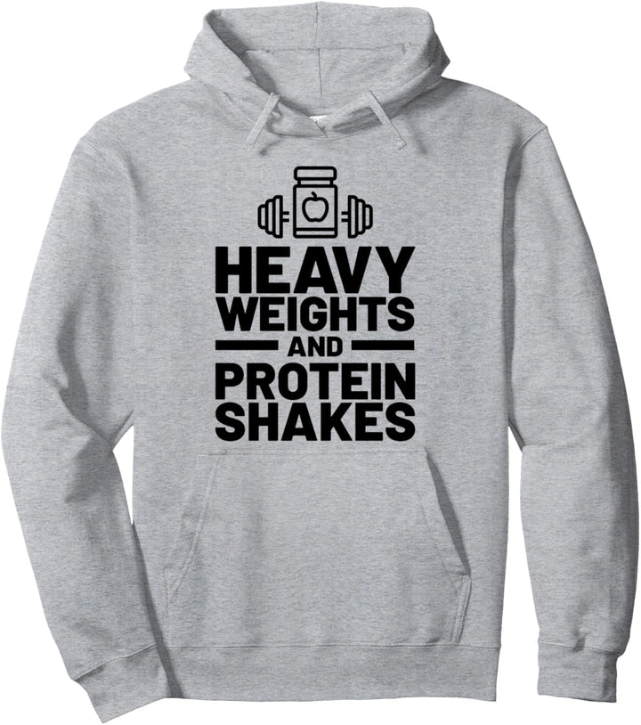 Funny Lifting Bodybuilding Schwere Gewichte und Protein-Shakes Pullover Hoodie