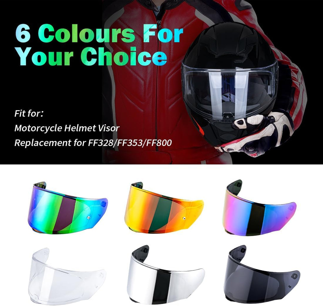 Helmvisier für LS2 FF328/FF353/FF800,Motorradhelm Visier,Motorrad Windschutz Helm Objektiv Visier Vo