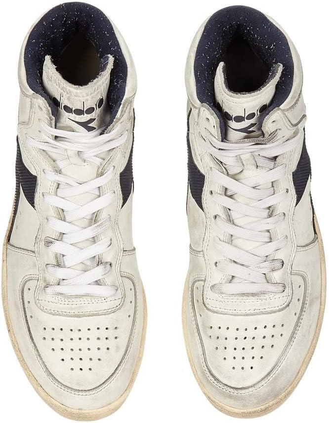Diadora Heritage MI Basket Used Echtleder-Schuhe Coole Herren High Top Sneaker Turnschuhe Friezeitsc