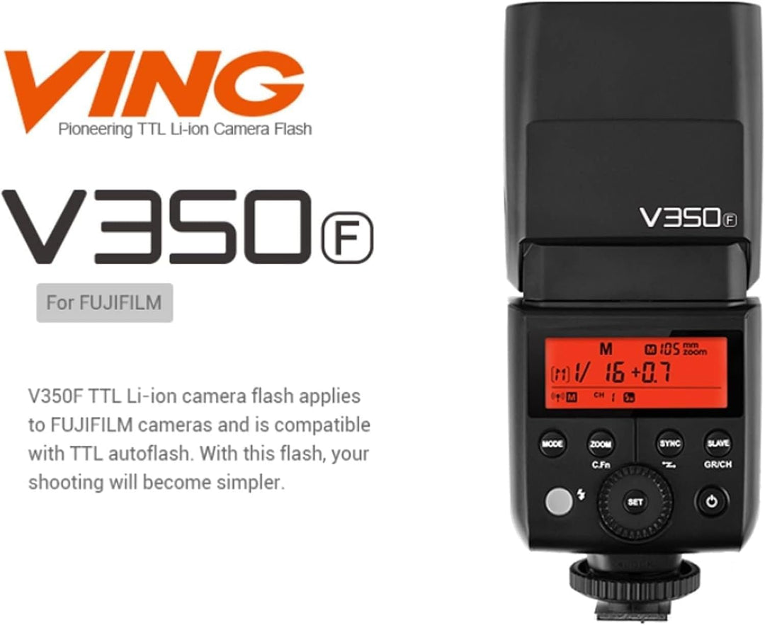 GODOX Speedlite Ving V350F Fuji, Schwarz