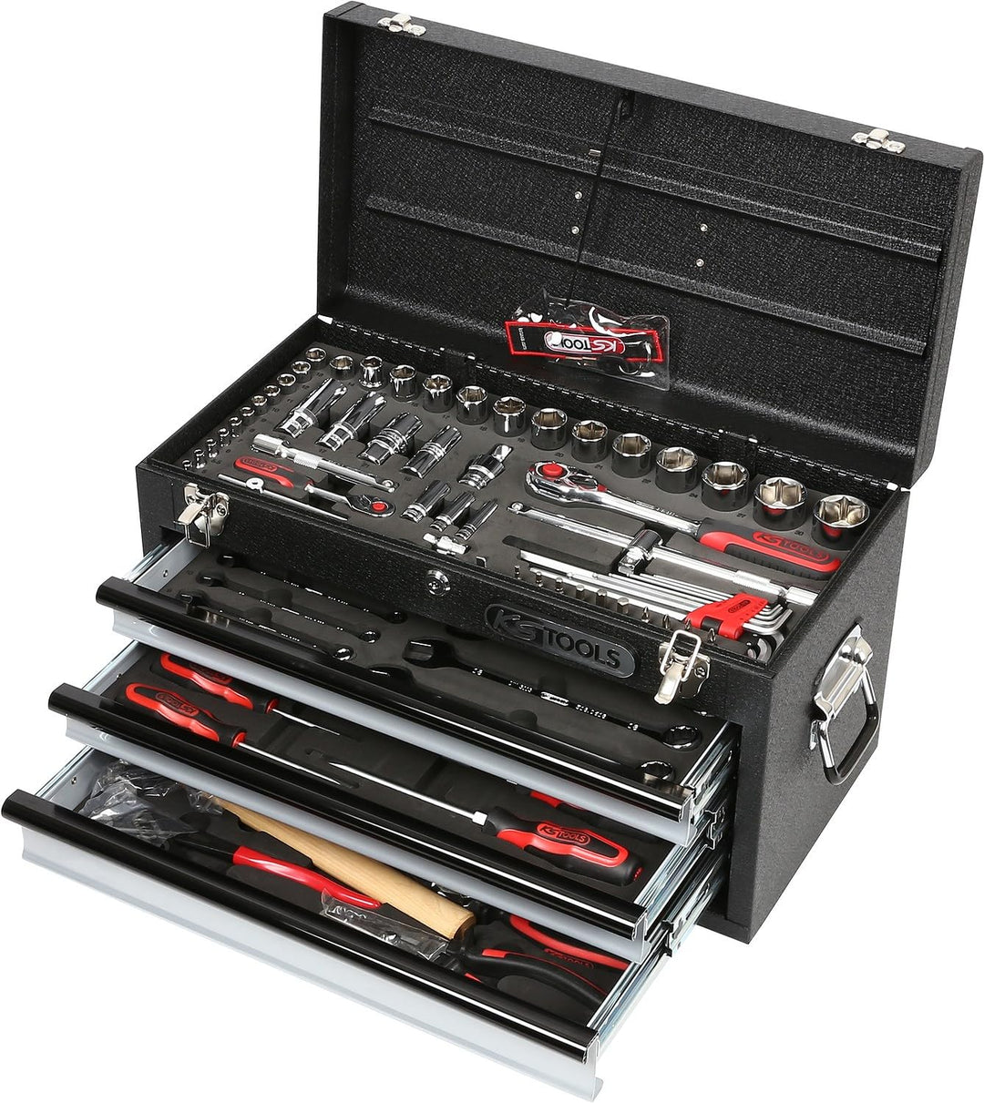 KS Tools 918.0200 1/4"+1/2" CHROMEplus Universal-Werkzeug-Satz, 99-tlg.
