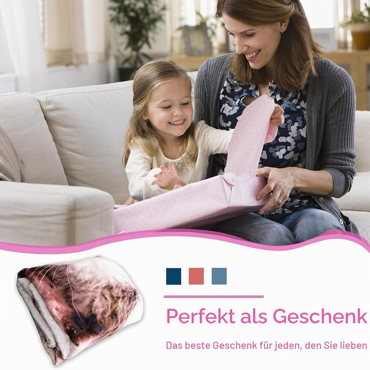 Katzemotiv Kuscheldecke für Kinder, Katzen Flanell Decke,Kinderdecke Katzemotiv Flauschige Plüsch De