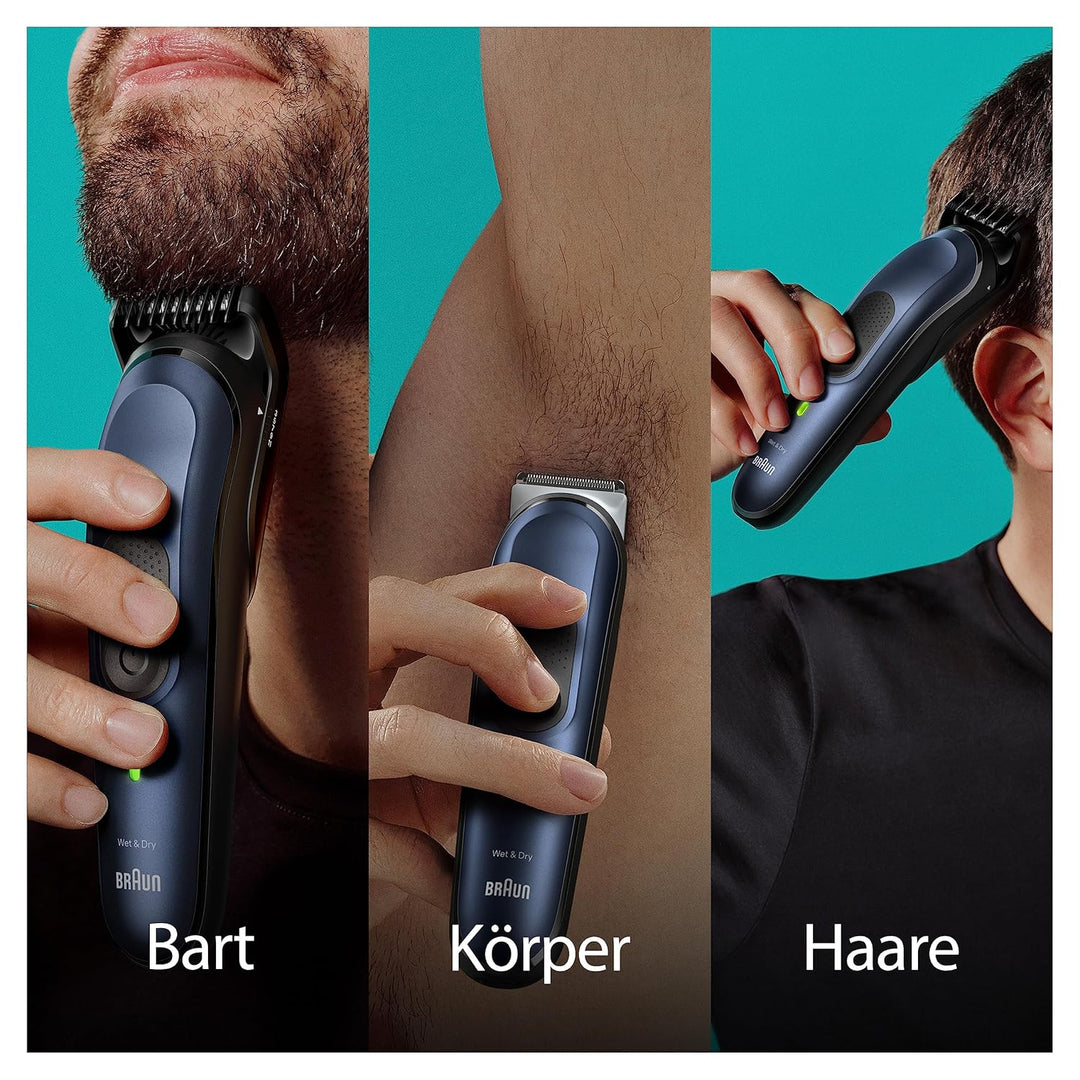 Braun All-In-One Bartpflege Bodygroomer Set, 10-in-1 Barttrimmer, Trimmer/Haarschneider Herren, Haar