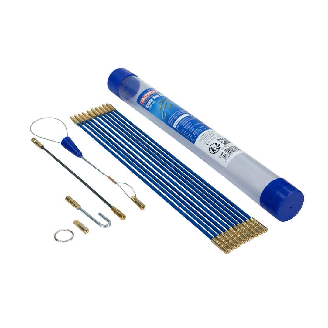 Faithfull Cable Rod Set,15 Piece, FAICRS330, Blue, 3.3M (10 x 330mm)