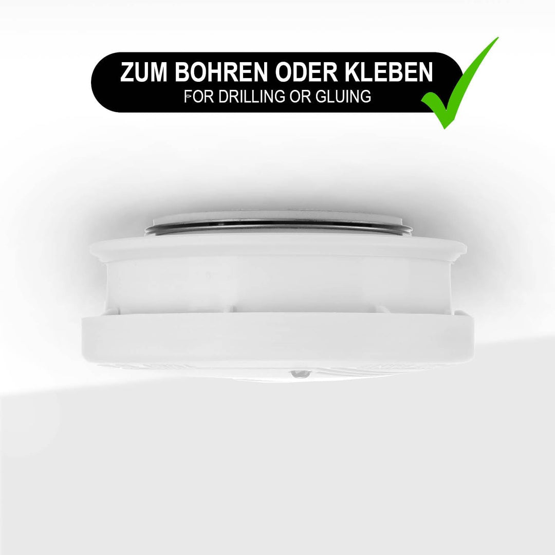 com-four® 10x Magnethalterung für Sicherheitsmelder - Halterung zum Kleben oder Bohren - Befestigung