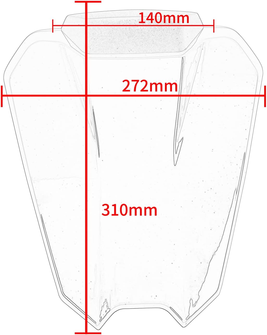 Fayedenicy Motorrad Hinten Sozius Soziussitz Abdeckung Gugel Heckverkleidung Heckabschnitt Buckel Zu
