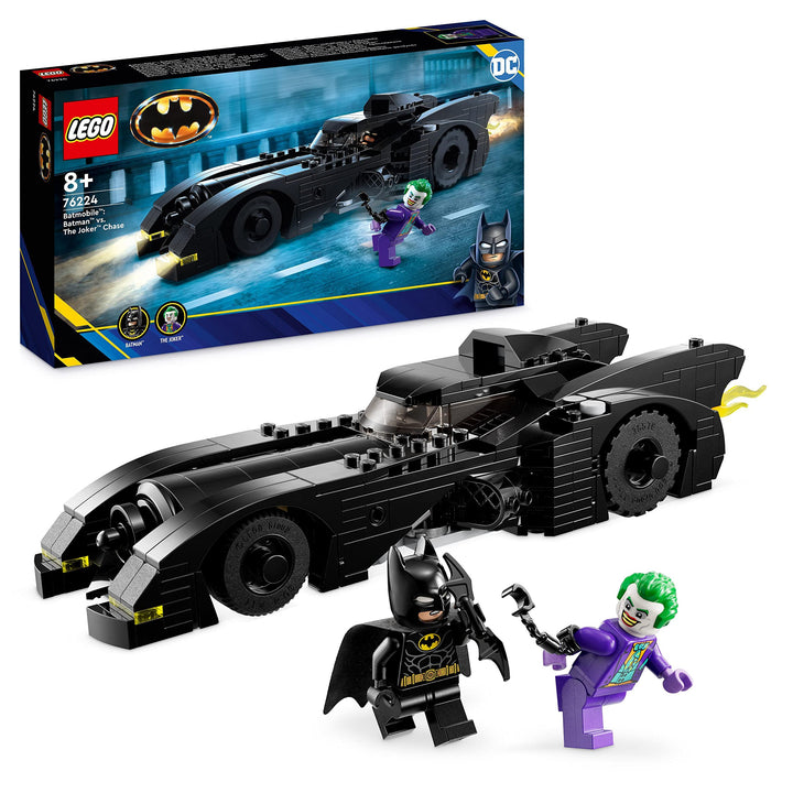 LEGO 76224 DC Batmobile: Batman verfolgt den Joker Set, Batmobil-Spielzeugauto von 1989 mit 2 Minifi
