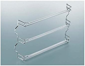 Gewürzbord 3-etagig in Chromoptik für Rahmentüren B 530 mm x H 285 mm zum Anschrauben Gewürzregal fü