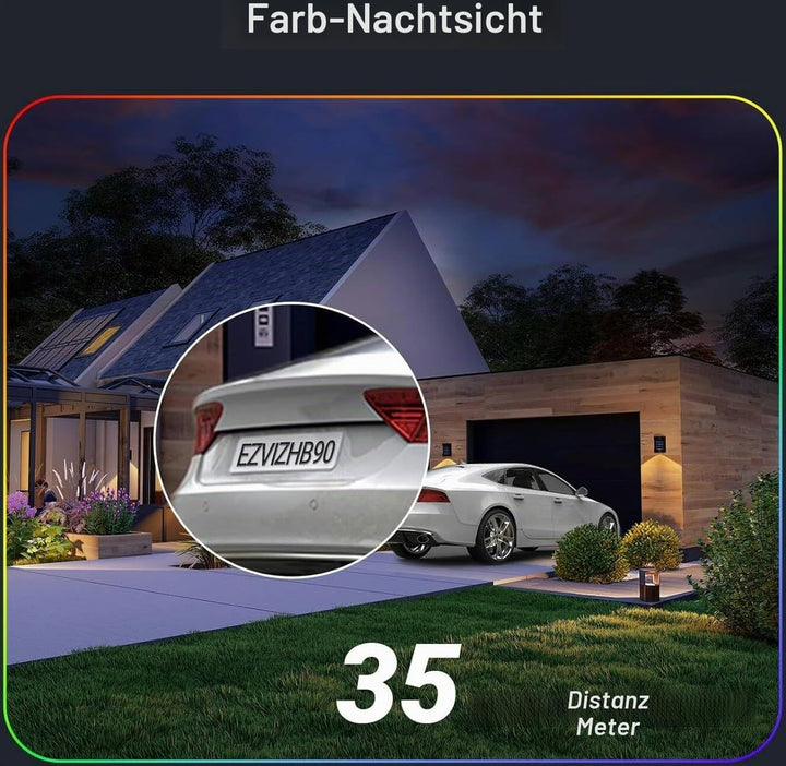 EZVIZ HB90x Smart Outdoor Überwachungskamera, 2K Dual Lens 360° Winkel, 10400mAh Batteriebetrieben,