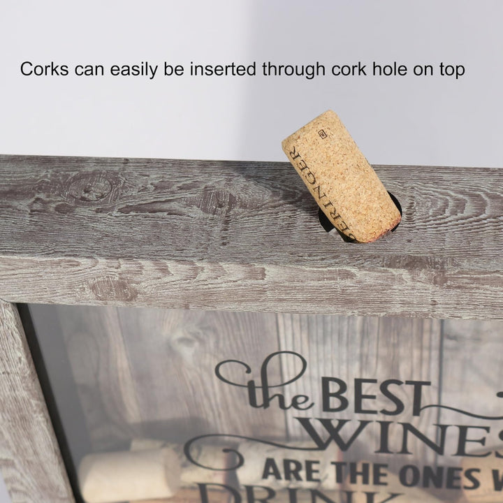 Lawrence Frames 10x10 Weathered Birch Shadow Box Wine Cork Holder 25,4 x 25,4 cm Weinkorkenhalter au