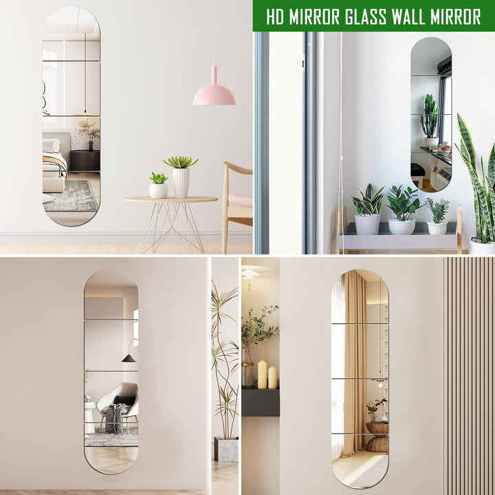 JMITHA Spiegelfliesen Selbstklebend HD Spiegel Glasspiegel Spiegelfliesen Wandspiegel Selbstklebende