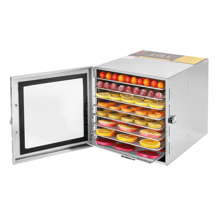 8 Ebenen Lebensmittel Dehydrator Maschine, Edelstahl Food Trockner für den Heimgebrauch, Trocknungsm