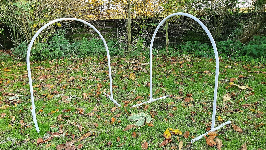 Set 2 x NADAC Hoopers Bogen/VDH-KONFORM/Hoop/Hoops/Fun Hoopers Agility Bogen mit Ständer/PVC weiss/g