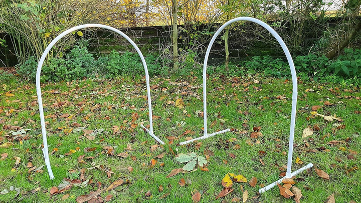 Set 2 x NADAC Hoopers Bogen/VDH-KONFORM/Hoop/Hoops/Fun Hoopers Agility Bogen mit Ständer/PVC weiss/g