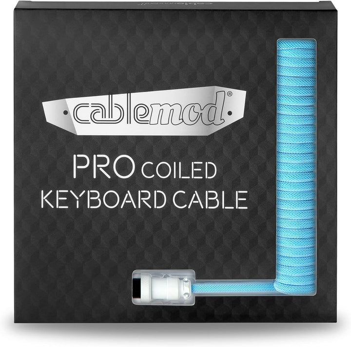 CableMod Pro Coiled Keyboard Cable - Spiralkabel für Tastatur USB C auf USB Typ A - Gaming Tastaturk