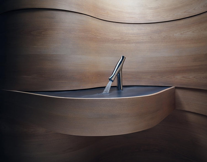 AXOR Wasserhahn Starck Organic (Armatur mit Auslauf Höhe 80 mm und Zugstangen-Ablaufgarnitur) Chrom