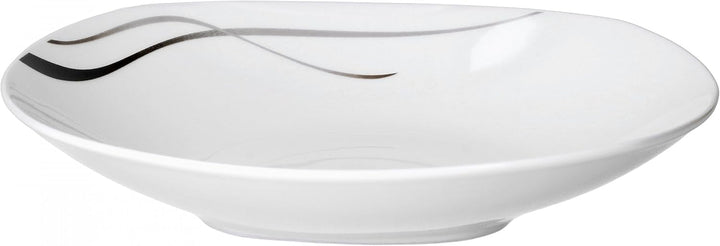 Van Well 6er Set Suppenteller Silver Night, Menü-Teller tief, 450 ml, 220 x 220 mm, Salatteller, Ser