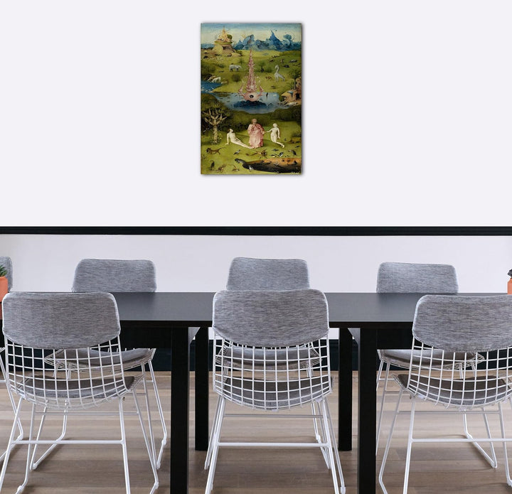 Printed Paintings Leinwand (40x60cm): Hieronymus Bosch - Der Garten der Lüste (1490/1510) - Linke 40