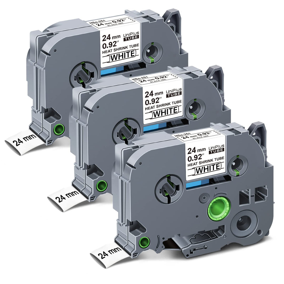 UniPlus 3x Schrumpfetikett Kompatibel mit Brother P-Touch Schrumpfschlauch 23,6mm HSc-251 Hse-251 Hs