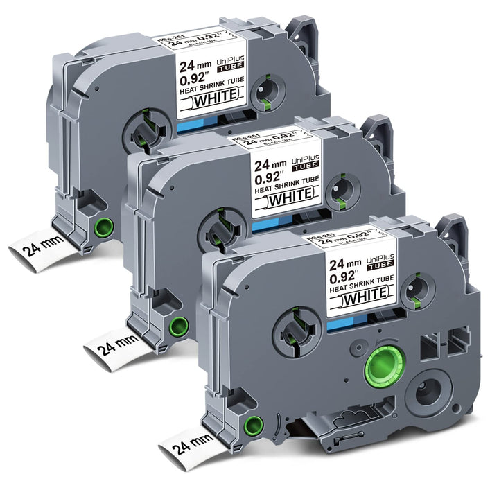 UniPlus 3x Schrumpfetikett Kompatibel mit Brother P-Touch Schrumpfschlauch 23,6mm HSc-251 Hse-251 Hs