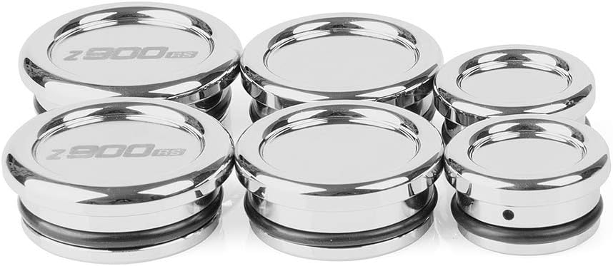 Oldbones 6PCS Motorrad Rahmen Endkappen Blindstopfen Motorrad für Kawasaki Z900RS 2018 2019 in Silbe