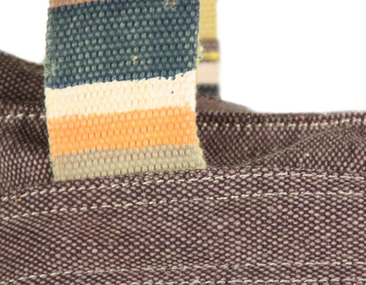 Greenland Shopper/Damen - Tasche XL braun Canvas/Büffelleder-Kombination