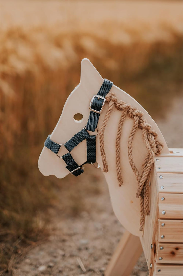 small foot Holzpferd kompakt, Reitpferd mit Halfter für Kinder, für Drinnen und Draussen geeignet, a