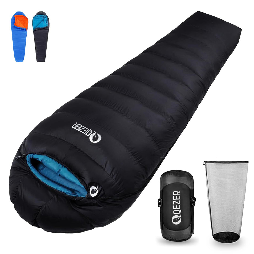 Daunenschlafsack,Warmer Leichter Winter Schlafsack 0°C bis -23°C für Erwachsener und Kind 4 Jahresze