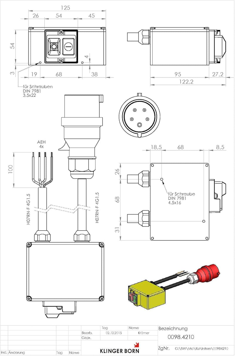 Starter Schalter 3Ph-400V/4kW Unterspannungsauslösung