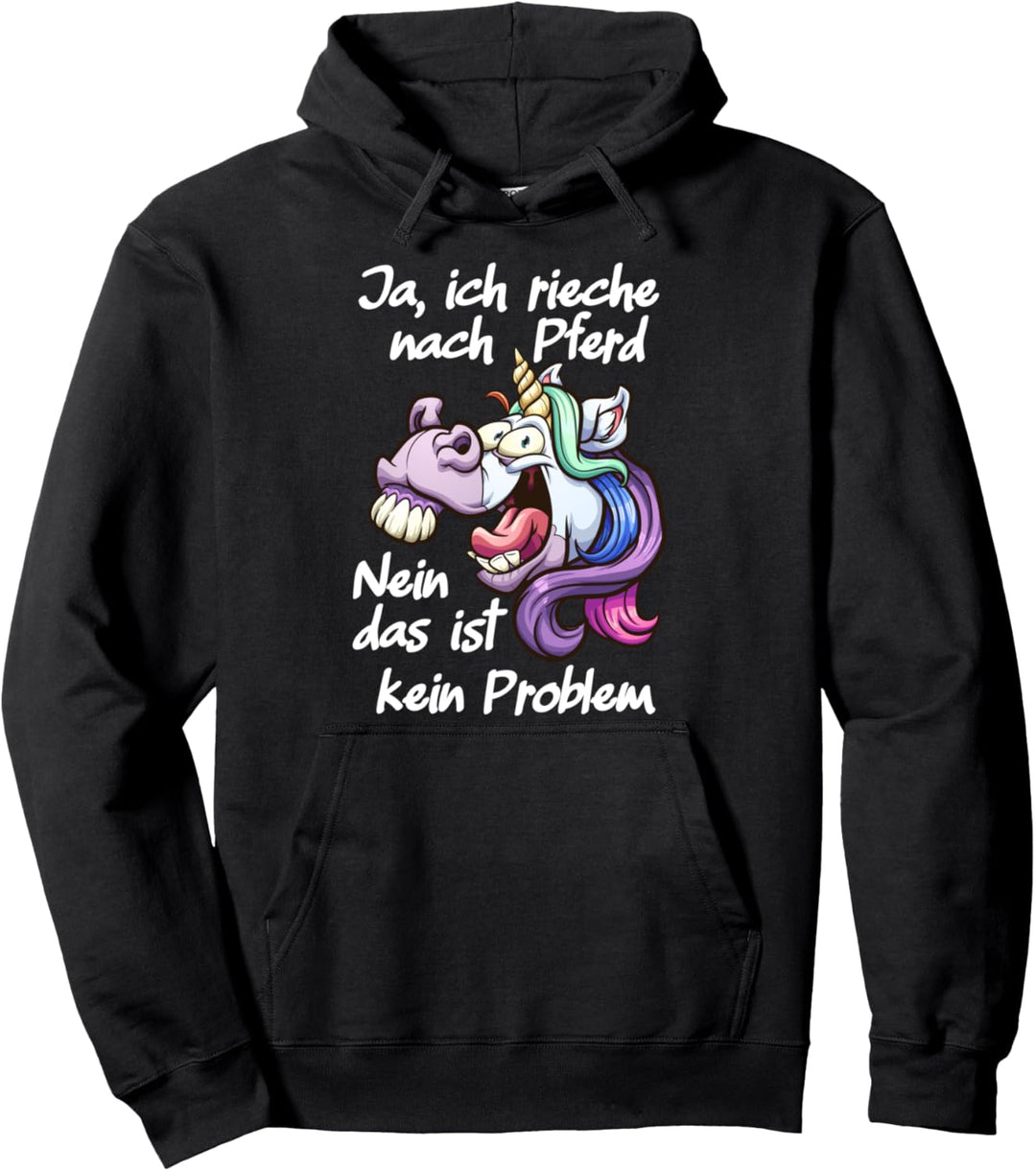 Ja ich rieche nach Pferd Mädchen Reitsport Pullover Hoodie