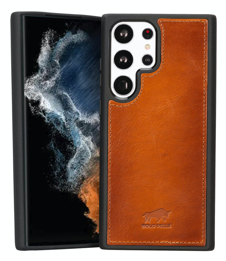 Solo Pelle Lederhülle für das Samsung Galaxy S23 Ultra Hülle aus echtem Leder, Model: Stanford (Cogn