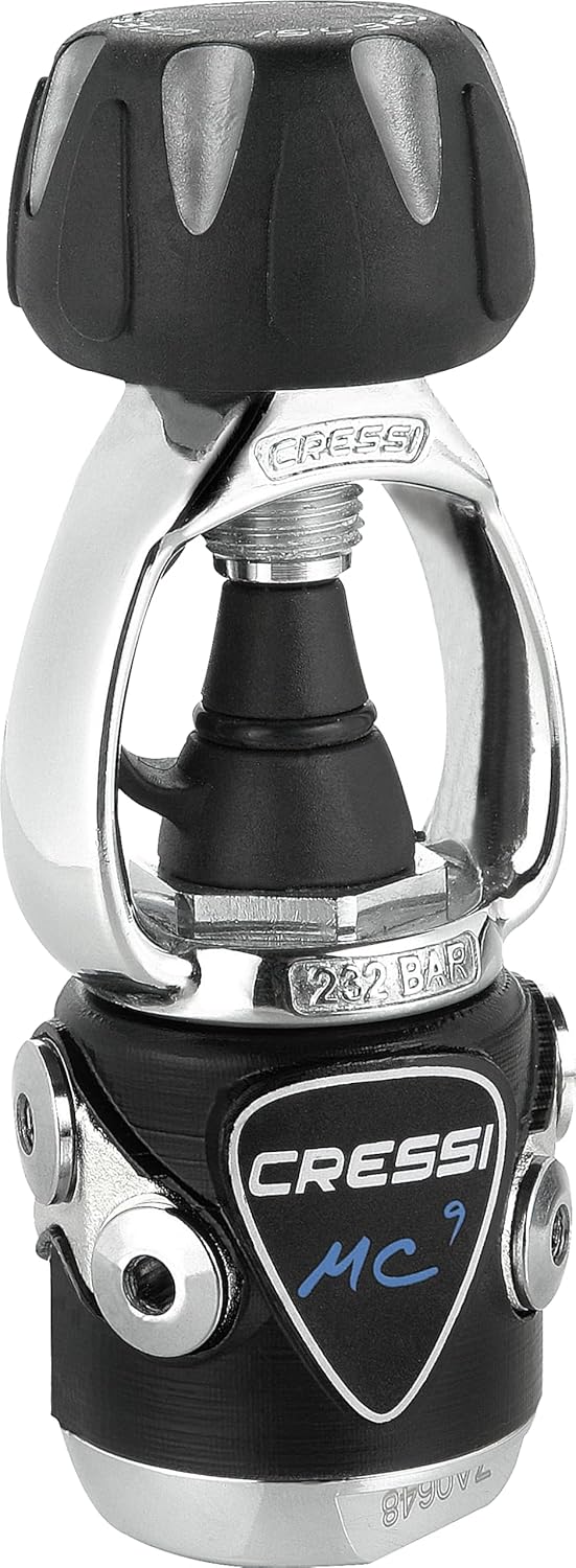 Cressi MC9/XS Compact Regulator - Atemregler zum Tauchen, erhältlich INT oder DIN Version, Unisex fü