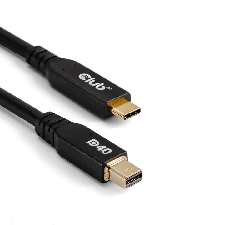 Club3D CAC-1561 USB Typ-C auf MiniDisplayPort DP40 bidirektionales VESA zertifiziertes Kabel 2m, CAC