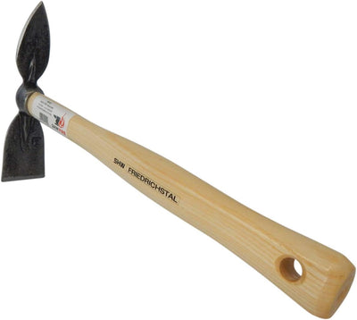 SHW-FIRE Handhacke, stabile geschmiedete Hacke für den Garten, Breit- und Herzblatt, 40cm kurzer erg