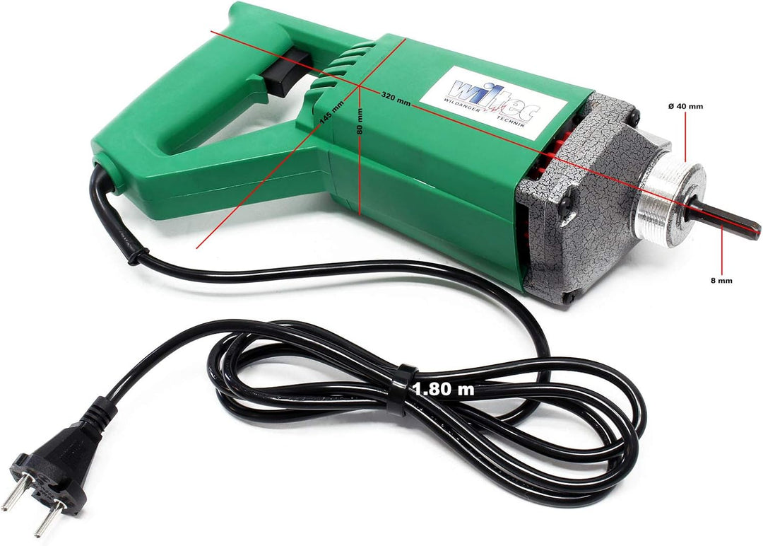 Elektro Einhand Betonrüttler, 800W 5600 U/min, für Ø35mm Rüttelflaschen, Handrüttler