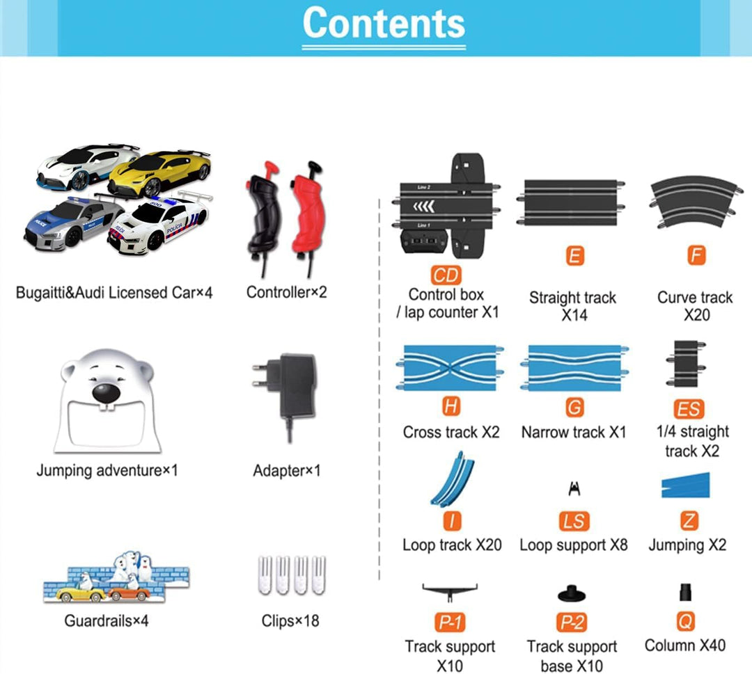 AGM MASETCH High Speed Series Slot Car Race Track Sets - Slot Cars, Rennstrecken &amp; Zubehör Elektrisc