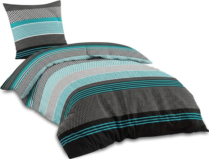 Sentidos Bettwäsche-Set 2-teilig Renforcé Baumwolle 135x 200 cm mit Reissverschluss Bett-Bezug, 80x8